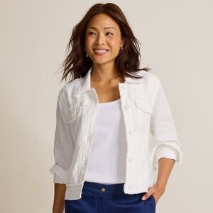 Tommy Bahama Two Palms Linen Raw-Edge Jacket